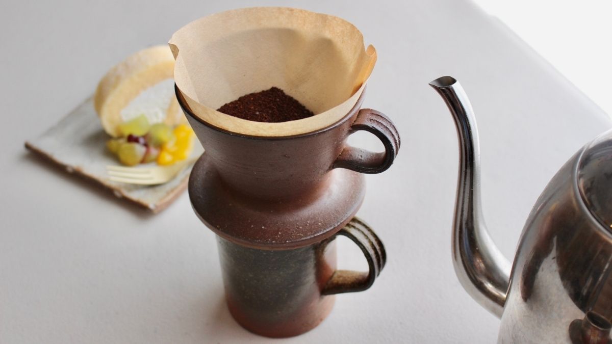 益子焼　作家　コーヒードリッパー、ポット、コーヒーカップ