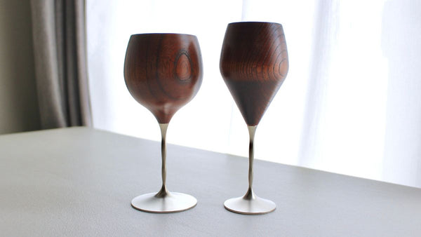 漆器とステンレスの和モダンなデザインが魅力！食卓を華やかに演出するワイングラス（陽）