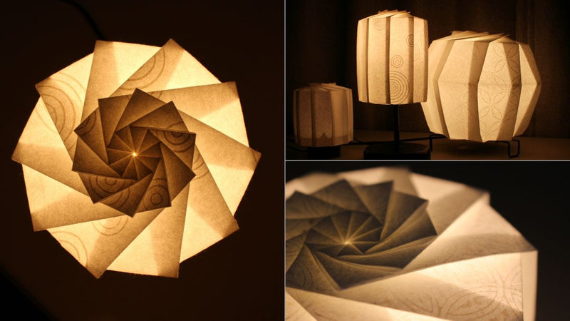 折り紙がモチーフ！京からかみのあたたかみあふれるランプシェード（tutu）