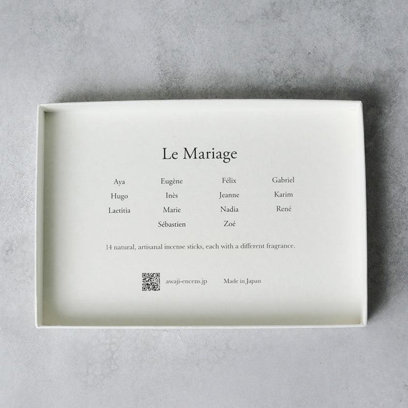 【線香】14種15gセット 香立て付き Le Mariage coffret | 線香| AWAJI ENCENS